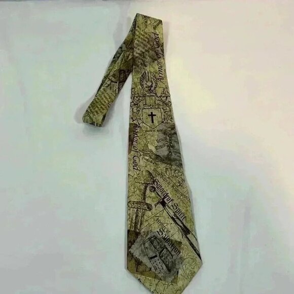 EAGLES WINGS MENS TIE 100% SILK ARMOR OF GOD - Picture 1 of 9